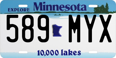 MN license plate 589MYX