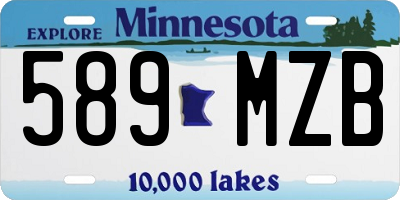 MN license plate 589MZB