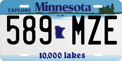 MN license plate 589MZE