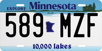 MN license plate 589MZF