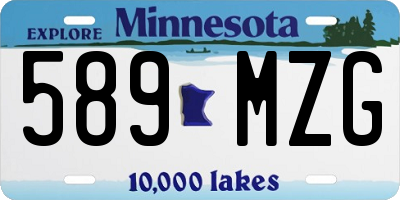 MN license plate 589MZG