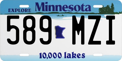MN license plate 589MZI