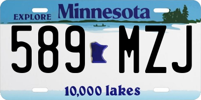 MN license plate 589MZJ