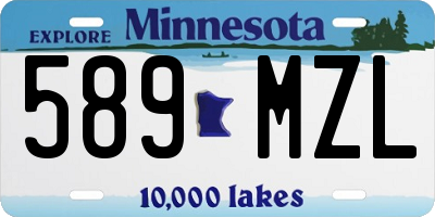 MN license plate 589MZL
