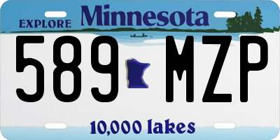MN license plate 589MZP
