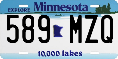 MN license plate 589MZQ