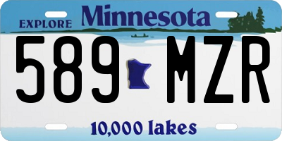 MN license plate 589MZR