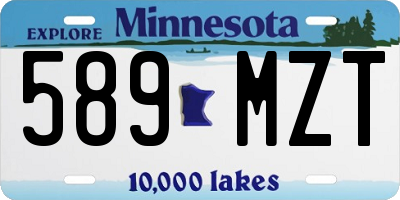 MN license plate 589MZT