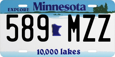 MN license plate 589MZZ