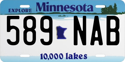 MN license plate 589NAB