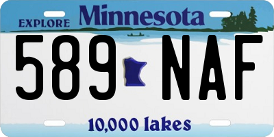 MN license plate 589NAF