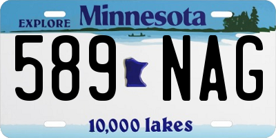 MN license plate 589NAG
