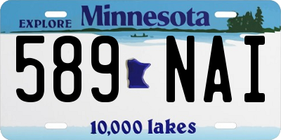 MN license plate 589NAI