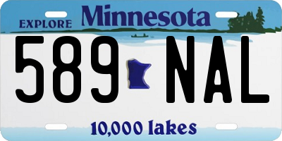 MN license plate 589NAL