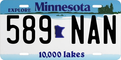 MN license plate 589NAN