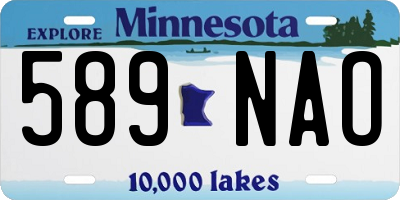 MN license plate 589NAO