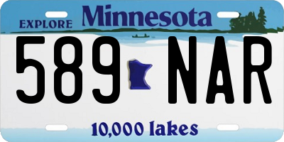 MN license plate 589NAR