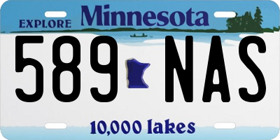 MN license plate 589NAS