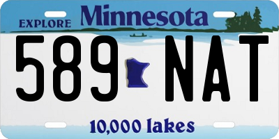 MN license plate 589NAT