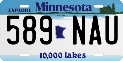 MN license plate 589NAU