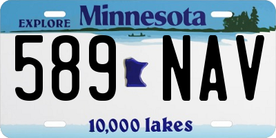 MN license plate 589NAV