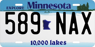 MN license plate 589NAX