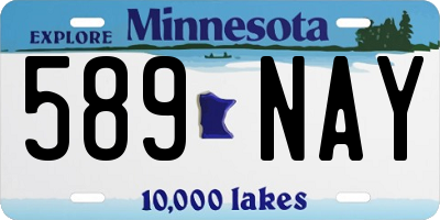 MN license plate 589NAY