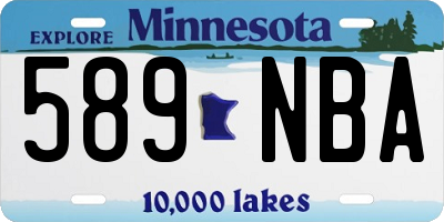 MN license plate 589NBA