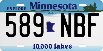 MN license plate 589NBF