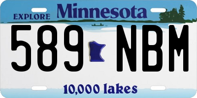 MN license plate 589NBM