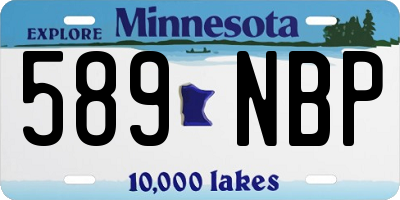 MN license plate 589NBP
