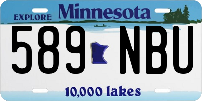 MN license plate 589NBU