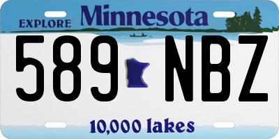 MN license plate 589NBZ