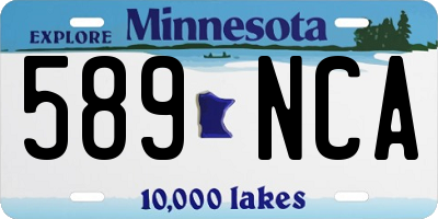 MN license plate 589NCA