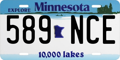 MN license plate 589NCE