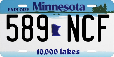 MN license plate 589NCF
