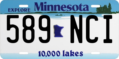 MN license plate 589NCI