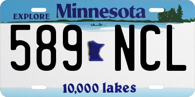 MN license plate 589NCL