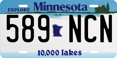 MN license plate 589NCN