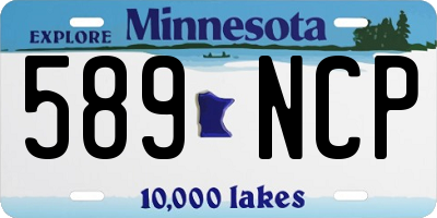 MN license plate 589NCP