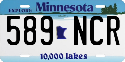 MN license plate 589NCR