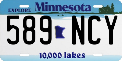MN license plate 589NCY