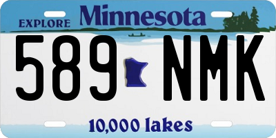 MN license plate 589NMK
