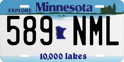 MN license plate 589NML