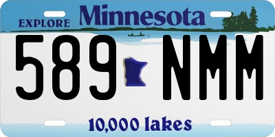 MN license plate 589NMM