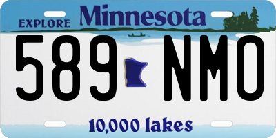 MN license plate 589NMO