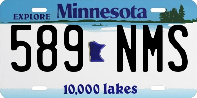 MN license plate 589NMS