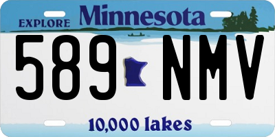 MN license plate 589NMV