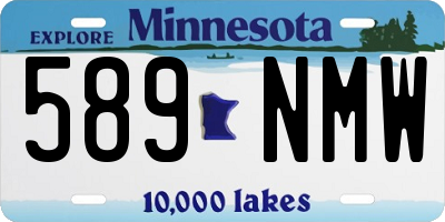 MN license plate 589NMW