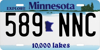 MN license plate 589NNC